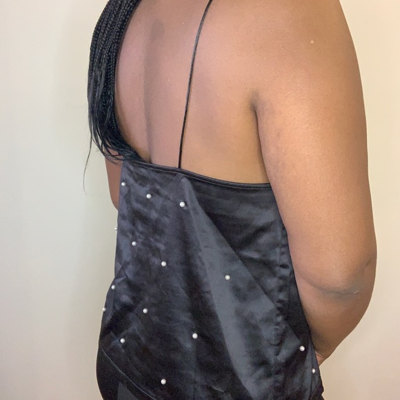 Zara black camisole with pearls - Picture 2 of 3